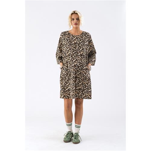 Lollys Laundry Carlall Short Dress SS Kvinde Leopard Print Korte Kjoler Str L - hos Magasin