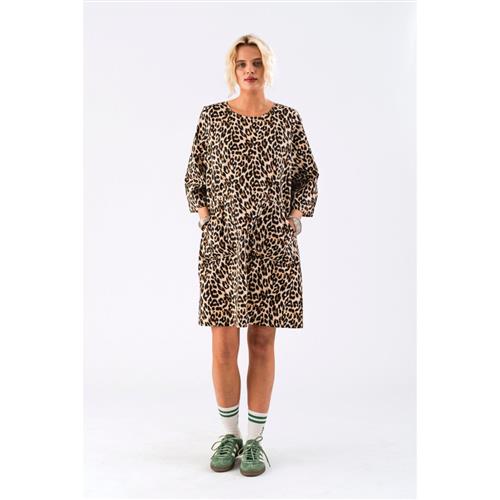 Lollys Laundry Carlall Short Dress SS Kvinde Leopard Print Korte Kjoler Str XXL - hos Magasin