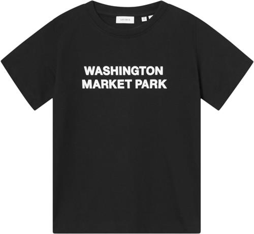 Les Deux Washington Tshirt Kids Str 146/152 - Black/light Ivory Kortærmede T-shirts hos Magasin