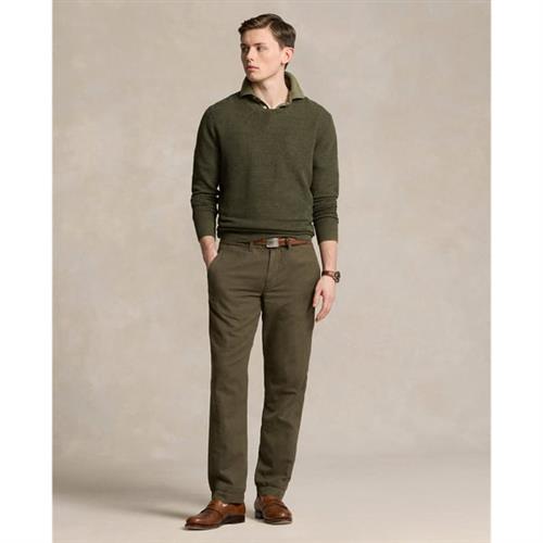 Polo Ralph Lauren Straight Fit Linencotton Pant Mand Grøn Casual Bukser Str 33/32 - hos Magasin