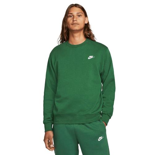 Nike Club Crewneck Mand Gorge Green/white Sweatshirts Str XS - Bomuld hos Magasin