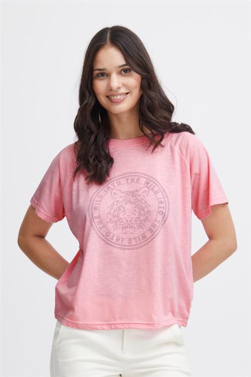 Se Fransa Frelina TEE 2 Kvinde Pink Frosting Mix Kortærmede T-shirts Str XL - hos Magasin ved Magasin