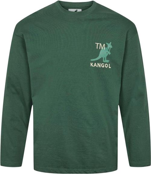 Kangol Harlem M04 Longsleeve T-shirt Mand Dark Green Langærmede T-shirts Str M - Bomuld hos Magasin