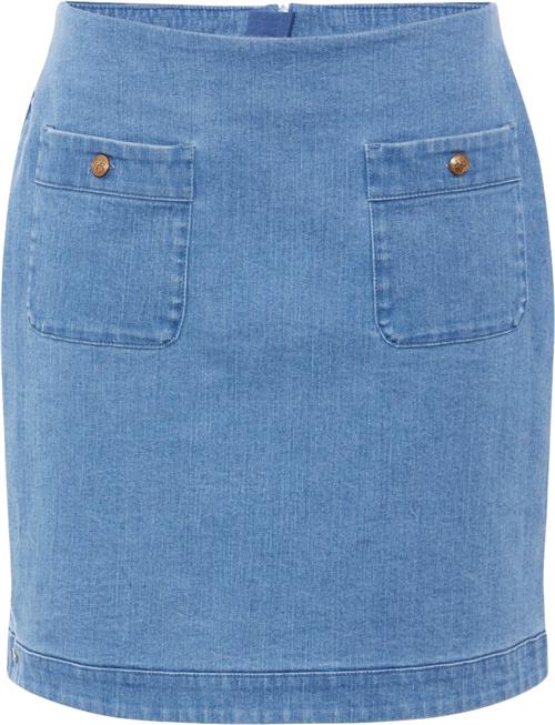 PBO ¤ Marmonti Skirt ¤ Kvinde Light Blue Denim Korte Nederdele Str 42 - Denim hos Magasin