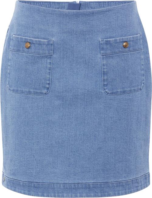 PBO ¤ Marmonti Skirt ¤ Kvinde Light Blue Denim Korte Nederdele Str 34 - Denim hos Magasin