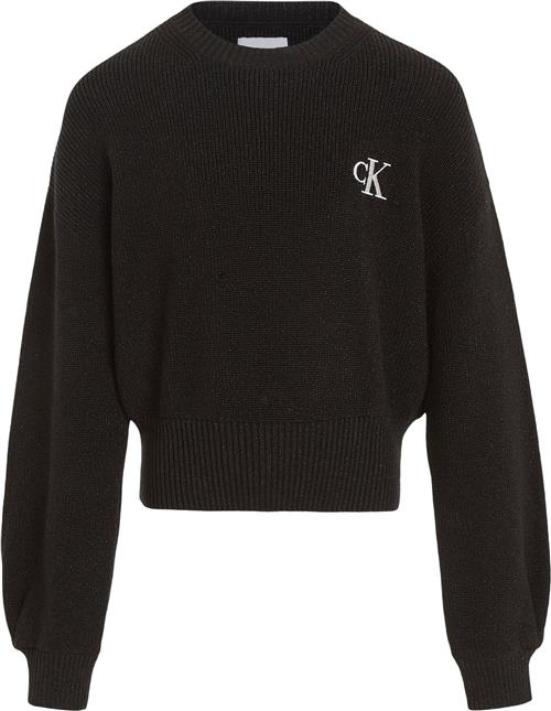 Calvin Klein Festive Lurex Sweater Str 8 år - Beh Sweatshirts hos Magasin