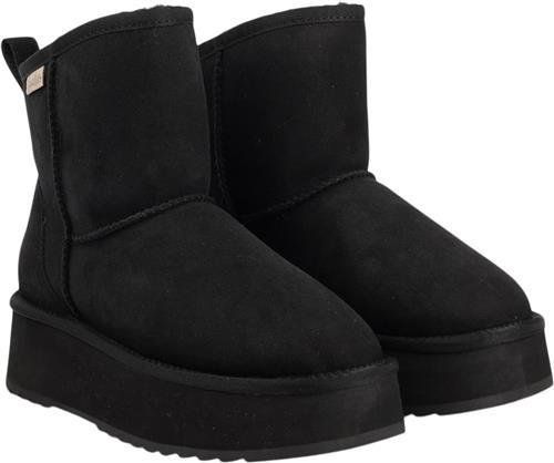 Lovelies Laveno Suede Boots W/ Shearling Kvinde Black Vinterstøvler Str 40 - Læder hos Magasin