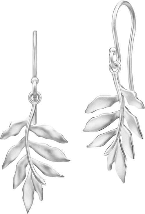 Julie Sandlau Little Tree of Life Earring Rhodium 22,1mm x 12,7mm - Ørehænger hos Magasin