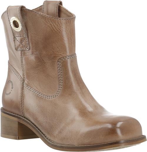 Cashott Casvilma Pull On Low Cut Boot Waxy Leather Kvinde Cognac Cowboy & Biker Str 39 - hos Magasin