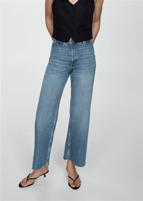 MANGO Jeans .- Catherin Kvinde Open Blue Wide Jeans Str 40 - hos Magasin