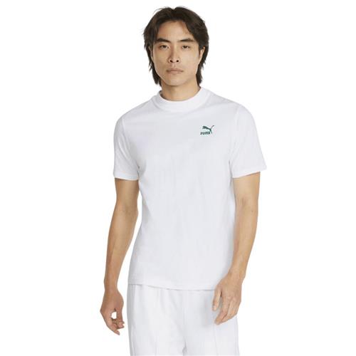 Puma Tennis Club Graphic tee Mand Puma White Kortærmede T-shirts Str M - Bomuld hos Magasin