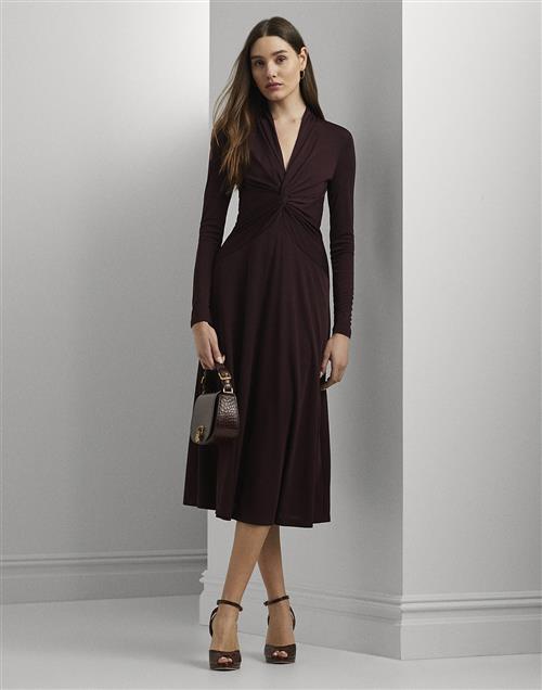 Lauren Ralph Lauren STR Matte Jerseylsl-dad Kvinde Pinot Noir Midi Kjoler Str 42 - hos Magasin