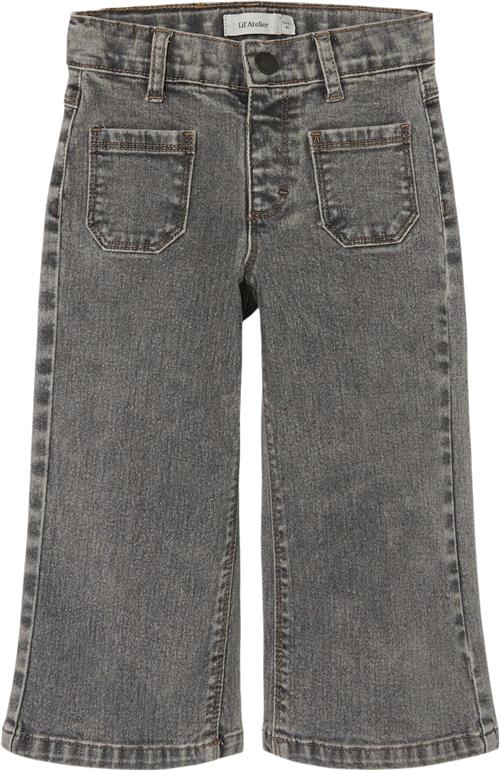 Se Lil' Atelier Nmfbella HW Wide Jeans 4544ms LIL Str 122 - Light Grey Denim Jeans Denim hos Magasin ved Magasin