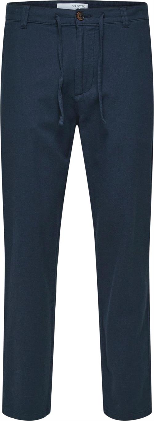 Selected Homme Slhslimtapebrody 172 Linen Pants N Mand Mørkeblå Chinos Str M - hos Magasin