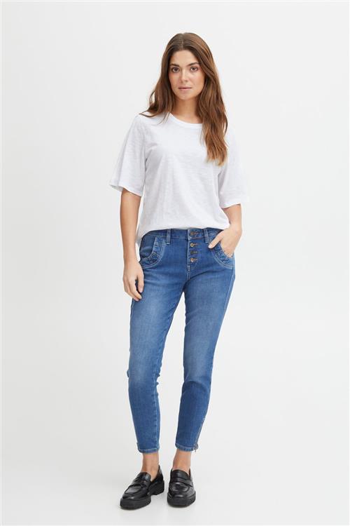 Se PULZ Jeans Pzbrit 0neck Tshirt Kvinde 110601 Kortærmede T-shirts Str M - hos Magasin ved Magasin