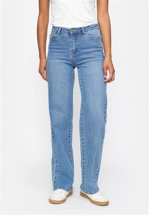 Soft Rebels Srwilla Midwaist Wide Jeans Kvinde True Blue Boyfriend Jeans Regular Fit Str S - hos Magasin