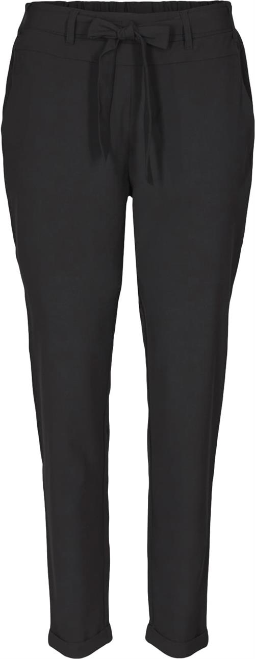 Kaffe Jillian Belt Pants Kvinde Sort Bukser Med Smalle Ben Str 46 - hos Magasin