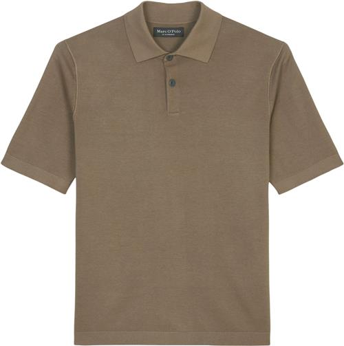 Se Marc O’Polo Polo Shirt, Knitted Mand Burnt Ash Kortærmede Poloer Str XL - hos Magasin ved Magasin