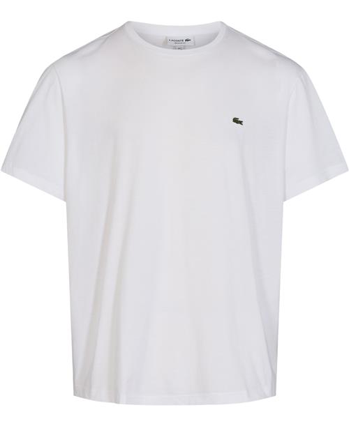 Lacoste Tshirt Mand Hvid Kortærmede T-shirts Regular Fit Str XS - Bomuld hos Magasin