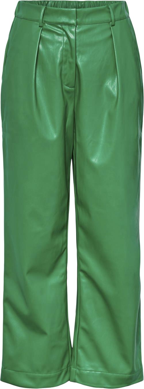 Se Pieces Pcgilli HW Ankle Pants D2D DMO Kvinde Simply Green Læderbukser Str L - hos Magasin ved Magasin