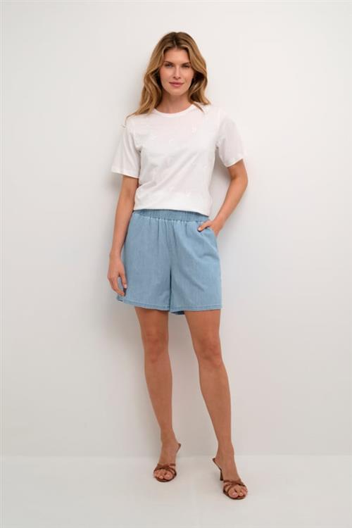 Culture Cuaurelia Shorts Kvinde Light Blue Wash Casual Shorts Str XL - hos Magasin