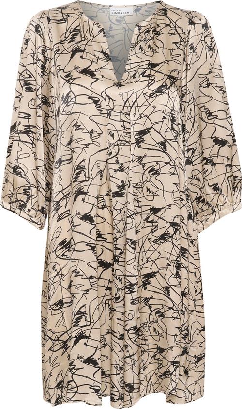 Karen by Simonsen Marbellakb Indie Dress Kvinde Marbella Print Peyote Midi Kjoler Str 40 - hos Magasin