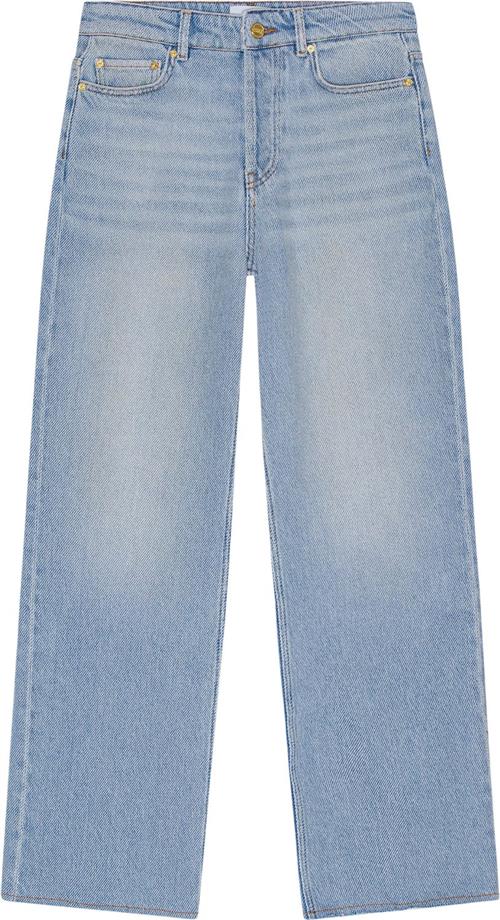 Ganni Overdyed Heavy Denim Izey Kvinde Tint Wash Wide Jeans Str 27 Denim - hos Magasin