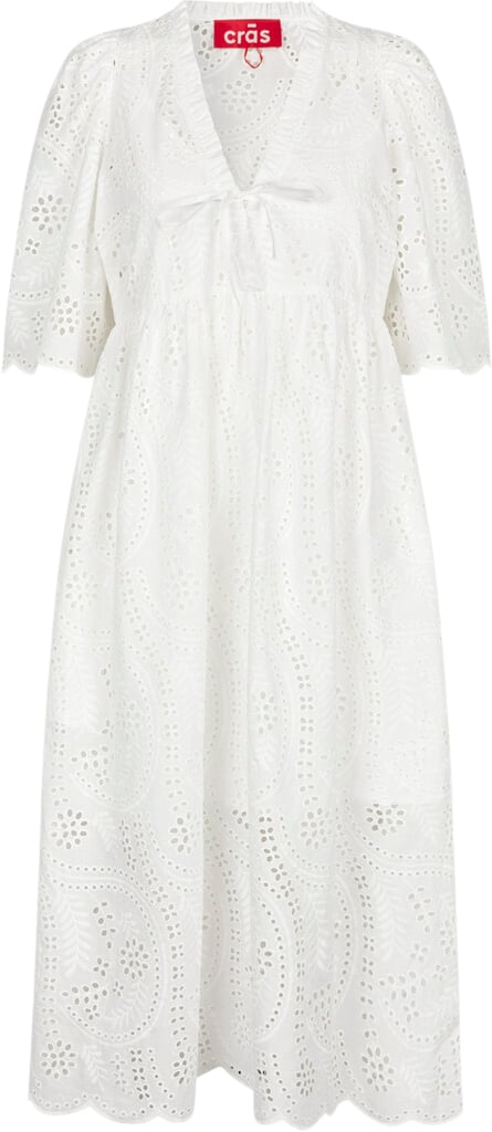 Cras Breezecras Dress Kvinde White Midi Kjoler Str 44 - hos Magasin