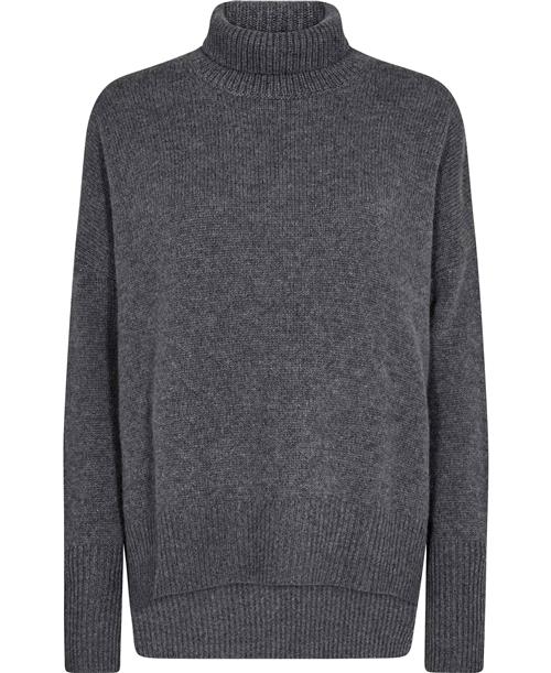 Lisa Yang Heidi Sweater Kvinde Graphite Rullekraver Relaxed Fit Str S/M - hos Magasin