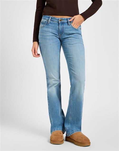 Se Lee Jessica Kvinde Blå Flared Jeans Str 25/31 - Denim hos Magasin ved Magasin