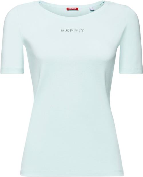 Se Esprit F_Rhinstone tee Kvinde Light Aqua Green Kortærmede T-shirts Str L - hos Magasin ved Magasin