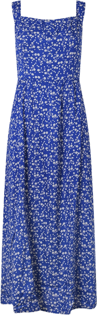 Lollys Laundry Evangelinell Midi Dress SL Kvinde Flower Print Midi Kjoler Str L - hos Magasin