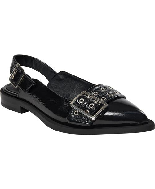 Pavement Saso Slingback Kvinde Black Patent Ballerinaer Str 39 - Læder hos Magasin