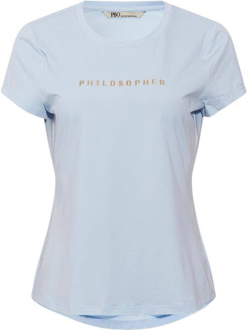 PBO ¤ Philosopher Tshirt ¤ Kvinde Sky Blue Kortærmede T-shirts Str M - hos Magasin