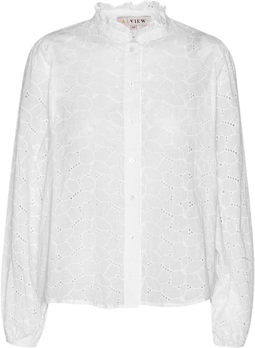 A-VIEW Karla Shirt Kvinde White Langærmede Bluser Str 44 - hos Magasin