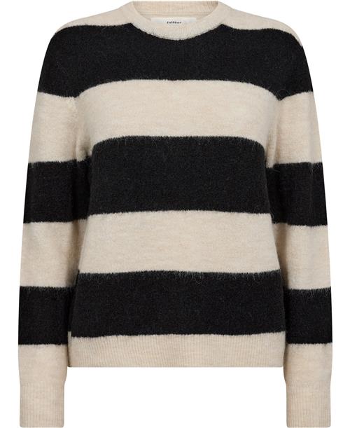 Se InWear Harrietiw Stripe Pullover Kvinde Black/vanilla Sweaters Regular Fit Str XS - hos Magasin ved Magasin