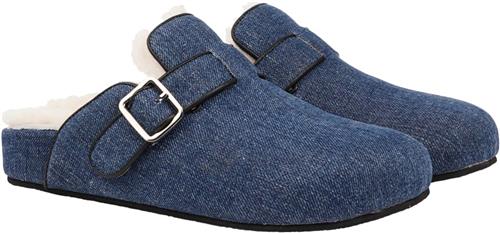 Lovelies Nesso Skin Mules With Adjustable Bucket Kvinde Denim Flade Sandaler Str 40 - Gummi hos Magasin