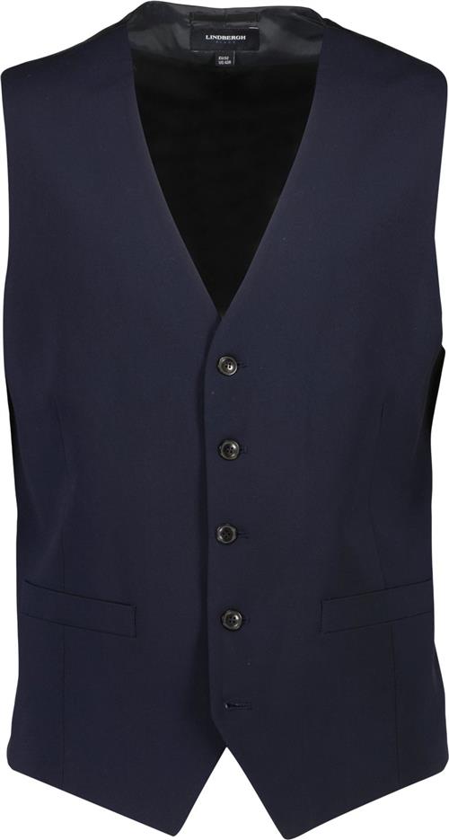 Lindbergh Superflex Waistcoat Mand Mørkeblå Veste Str 46 - hos Magasin