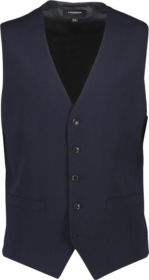 Lindbergh Superflex Waistcoat Mand Mørkeblå Veste Str 58 - hos Magasin