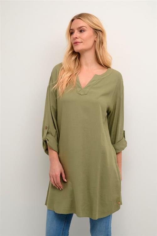 Se Cream Crventa Tunic Kvinde Oil Green Tunikaer Str 38 - hos Magasin ved Magasin