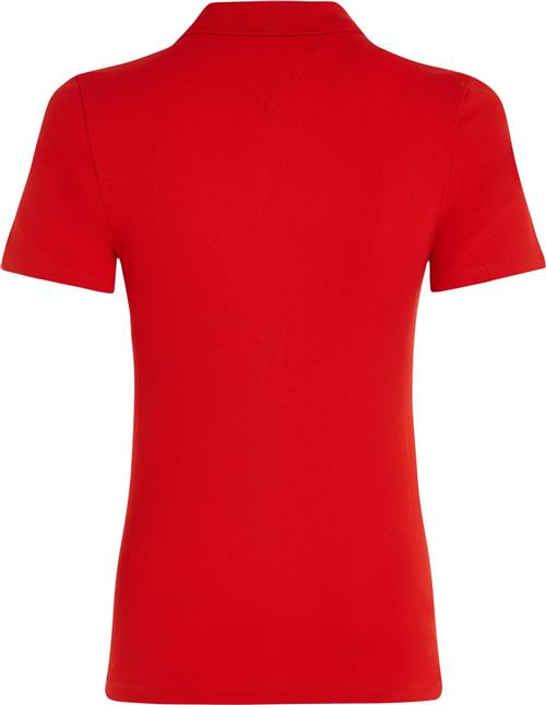 Se Tommy Hilfiger 1985 Slim Pique Polo SS Kvinde Fierce Red Kortærmede T-shirts Str S - hos Magasin ved Magasin