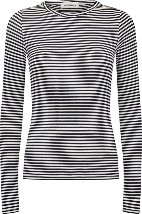 Sofie Schnoor Tshirt Long Sleeve Kvinde Navy Striped Langærmede T-shirts Str XS - hos Magasin