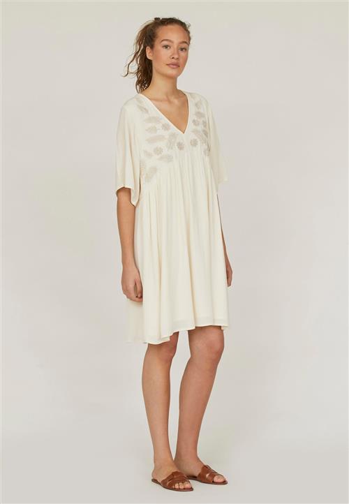 SisterS Point Inzadr Kvinde Cream/bamboo Midi Kjoler Str S - hos Magasin