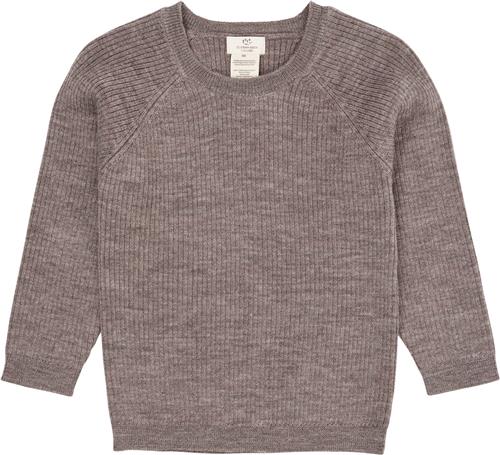 Copenhagen Colors Merino Classic RIB Blouse Kvinde Natural Melange Sweaters Str 92 Merino - hos Magasin