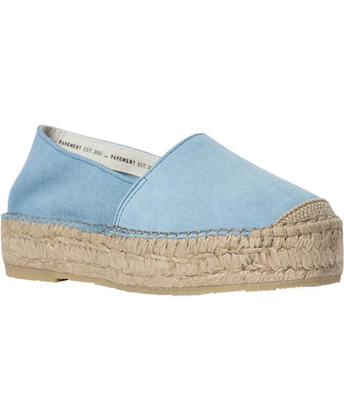 Pavement Ida Kvinde Pastel Blue Suede Espadrillos Str 40 - Læder hos Magasin