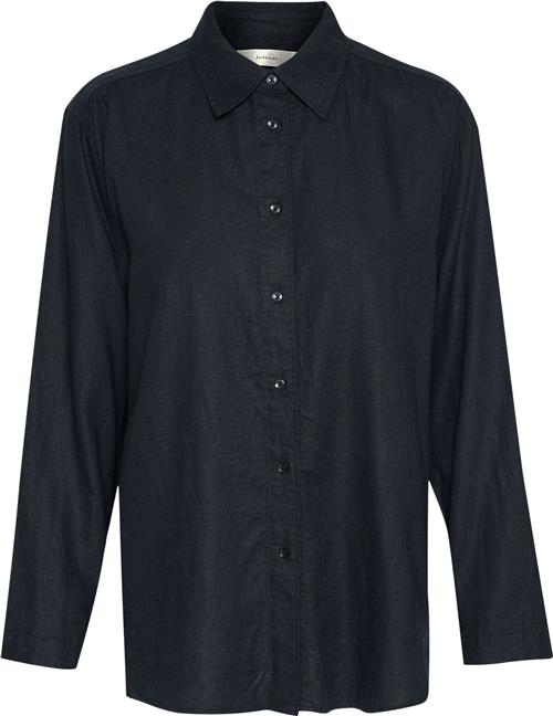 Se InWear Ellieiw Shirt Kvinde Marine Blue Langærmede Skjorter Loose Fit Str 40 - hos Magasin ved Magasin