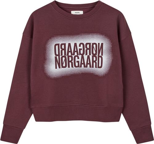 Se Mads Nørgaard - Copenhagen Organic Sweat Tilvina Sweatshirt Kvinde Rød Sweatshirts Str XS - hos Magasin ved Magasin