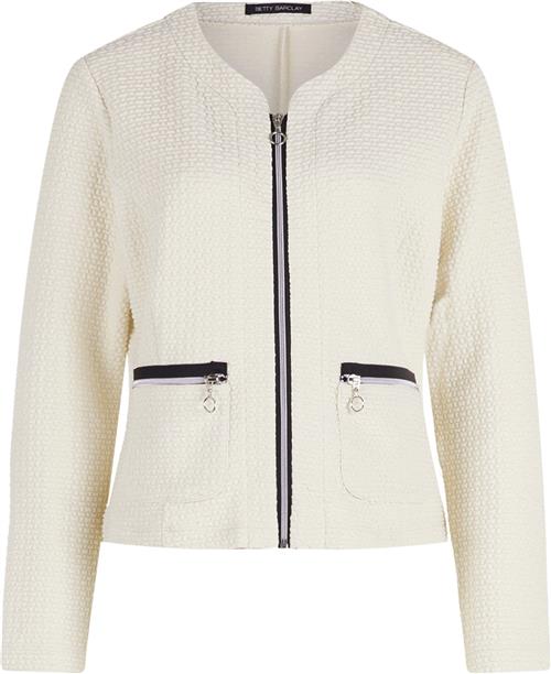 Betty Barclay Sweat Jacke Kurz Kvinde Pastel Sand Langærmede Bluser Str 40 - hos Magasin