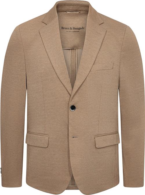 Se Bruun & Stengade BS Marne Classic Fit Blazer Mand Sand Blazere Str 56 - hos Magasin ved Magasin