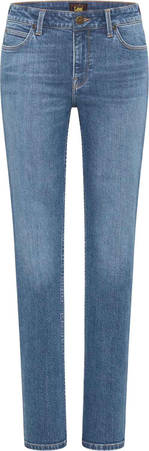 Lee Elly Kvinde Blå Skinny Jeans Slim Fit Str 33 33 - Bomuld hos Magasin